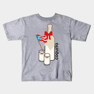 Coquito Puerto Rico Drink Cocktail Boricua Food Kids T-Shirt